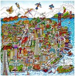 Charles Fazzino 3D Art Charles Fazzino 3D Art Let’s Go Fly A Kite...San Francisco (DX)